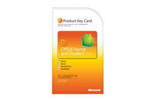 Genuine Microsoft Office Home and Student 2010 1PC License Key Card