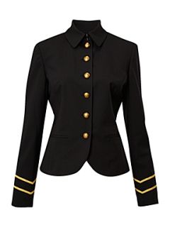 Lauren by Ralph Lauren Ainee military style wool jacket Black   House of Fraser