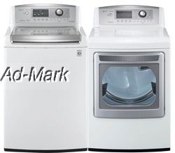 LG High Efficency Top Load Steam Washer and Dryer WT5170WH DLEX5170W
