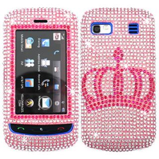 Crystal Faceplate Hard Skin Case Cover for LG Xenon GR500 Pink