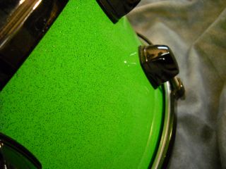 13 x Ddrum Snare Lime Green Sparkle w Case