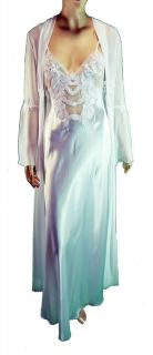 Satin Lace Nightgown Peignoir Set s Honeymoon Luxury Lingerie