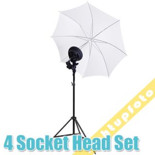 Photo 4 Socket Head Lamp Holder Umbrella Stand Kit New