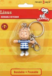 ADORABLE LINUS FIGURINE KEYCHAIN. FIGURE MEASURES APPROXIMATELY 3