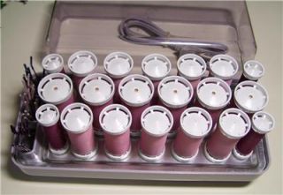 Vintage Clairol Pink Hot Rollers 20 Curlers Clips Wax Core Pageant