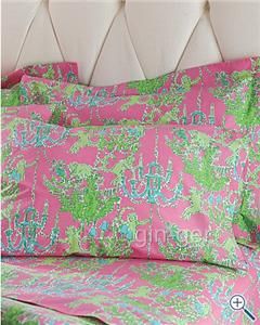 Lilly Pulitzer Monkey Trouble Full Dbl Sheet Set Cases