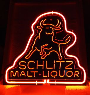 SB213 Schlitz Malt Liquor Beer Bar Night Pub Display Neon Light Sign