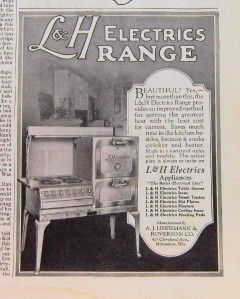1924 A J Lindemann Hoverson Company L H Electric Ranges Ad Milwaukee
