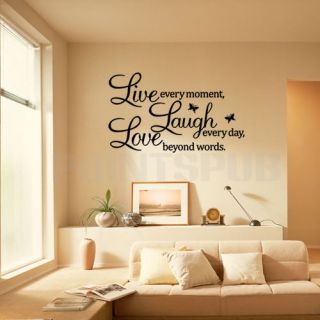 Letters LIVE LAUGH LOVE Room Mural Wall Art Sticker Decal Home Decor