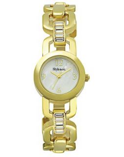Style&co. Watch, Womens Gold tone Link Bracelet 24mm SC1295