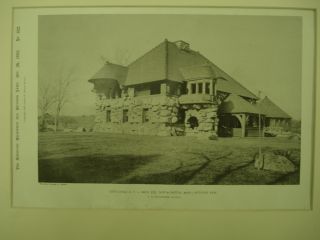 Ames Gate Lodge North Easton MA 1885 Gelatine