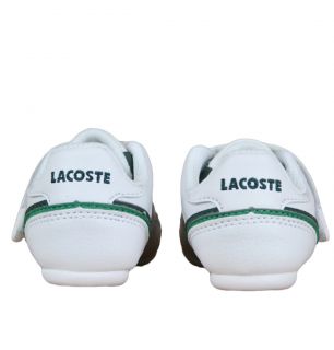 Lacoste Lisse NDK SPI Infants Strap Trainer SS12 White Green