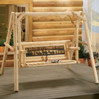 Brand New Cabela’s Outdoor 56” 2 Person Cedar Log Swing