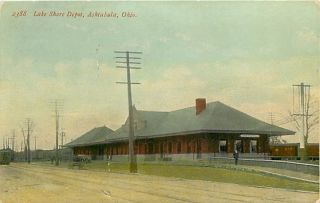 Oh Ashtabula Lake Shore Railroad Depot K34031