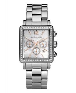 Michael Kors Watch, Womens Hudson Stainless Steel Bracelet 35x32mm