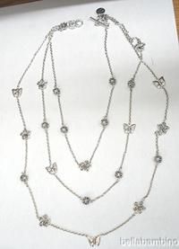 Lois Hill Sterling Silver 3 Tier Floral Necklace