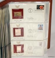 22kt Golden Proof Replicas United States Stamps Album