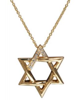 Effy Collection 14k Gold Necklace, Diamond Accent Star of David