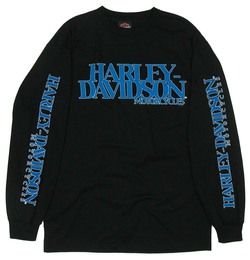 Harley Davidson Mens Large Traffic Black Long Sleeve Shirt