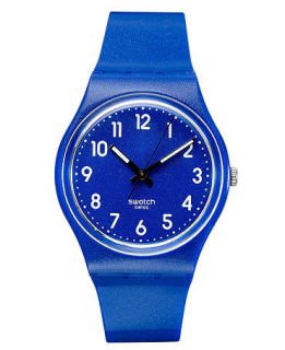 Swatch Watch, Unisex Swiss Flaky Indigo Blue Metalized Plastic Strap