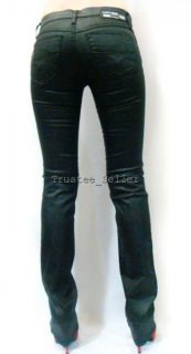 2010 Diesel Leather Livy Biker 65Q Jeans Pants