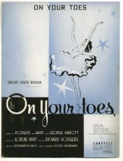 On Your Toes Rodgers Hart 1936 Broadway Sheet Music