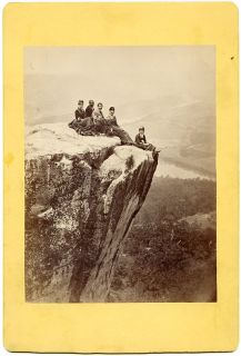 Lookout Mountain TN Tennessee Black Man Group 1880s Linn Cabinet Card