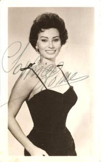Sophia Loren Original Signed Photog w Envelope 1958