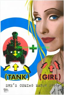 Tank Girl Movie Poster 1995 RARE Black Light Poster