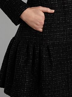Helene Berman Sparkle wool frock coat Black   