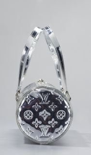 Louis Vuitton Silver Miroir Mirror Papillon Barrel Bag