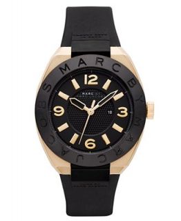 Marc by Marc Jacobs Watch, Matte Black Silicone Strap 40mm MBM5524
