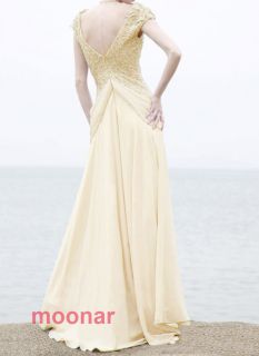 Stock Low Cut Long Tulle Wedding Dress Bridesmaid Gown Banquet US4 6 8