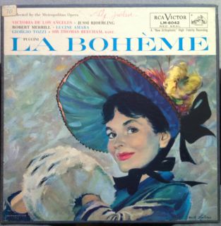 Puccini La Boheme 2 LP VG LM 6042 Vinyl 1956 Record