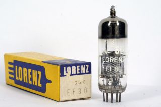 NOS (New Old Stock) LORENZ SEL EF80 vintage electron tube made in