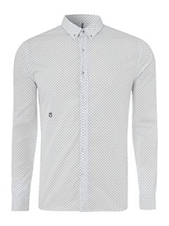 Peter Werth Rowe polka dot button down shirt White   House of Fraser