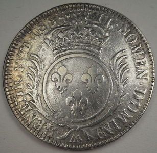 France Scarce Silver ECU 1694 Louis XIV Mint Metz