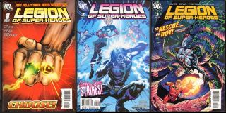 piece set. Legion of Super Heroes #1, #2 and #3. All are 1st prints