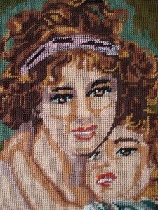 Needlepoint Madame Vigee Lebrun and her Daughter Jeanne Lucie Louise