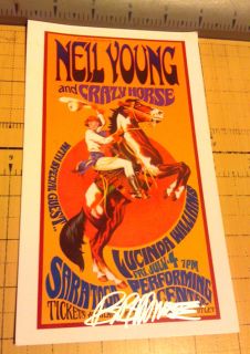 Neil Young and Crazy Horse Lucinda Williams Concert Handbill Signed