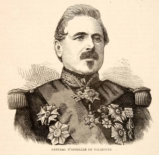 Engraving Portrait Costume Uniform General Louis DAurelles Paladines