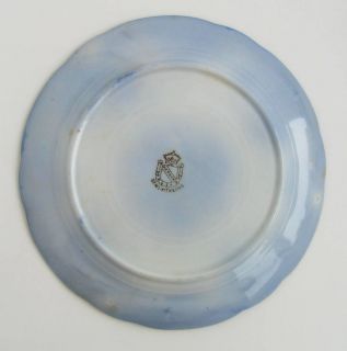 Luzerne Mercer Pottery USA Flow Blue 7 5 Gilded PL