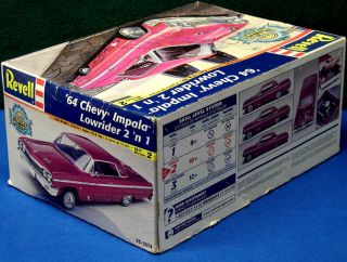 Boxed 1964 Chevy Impala Lowrider Revell Monogram Plastic Car Model Kit