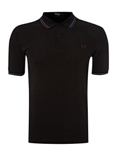 Fred Perry Slim fitted twin tipped polo shirt Black   House of Fraser