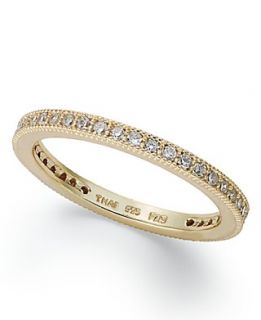 Brilliant 18k Gold Over Sterling Silver Ring, Cubic Zirconia Band