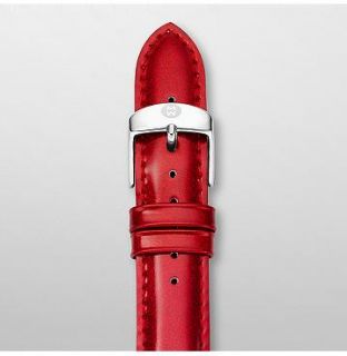 New Michele Red Glitter Fashion Patent 16mm Strap Band MS16AA350891