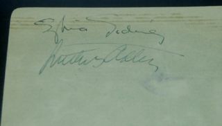 ACTORS LUTHER ADLER AND SYLVIA SIDNEY DUAL SIGNED VINTAGE PAGE & GREAT