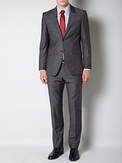 New & Lingwood Allerton herringbone peak suit jacket Charcoal   