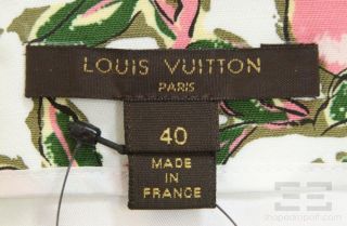 Louis Vuitton Pink Green Apple Print Ruffle Skirt 40