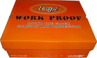 Lugz Zone Hi SR $70 Mens Black Leather Slip Resistant Work Boot